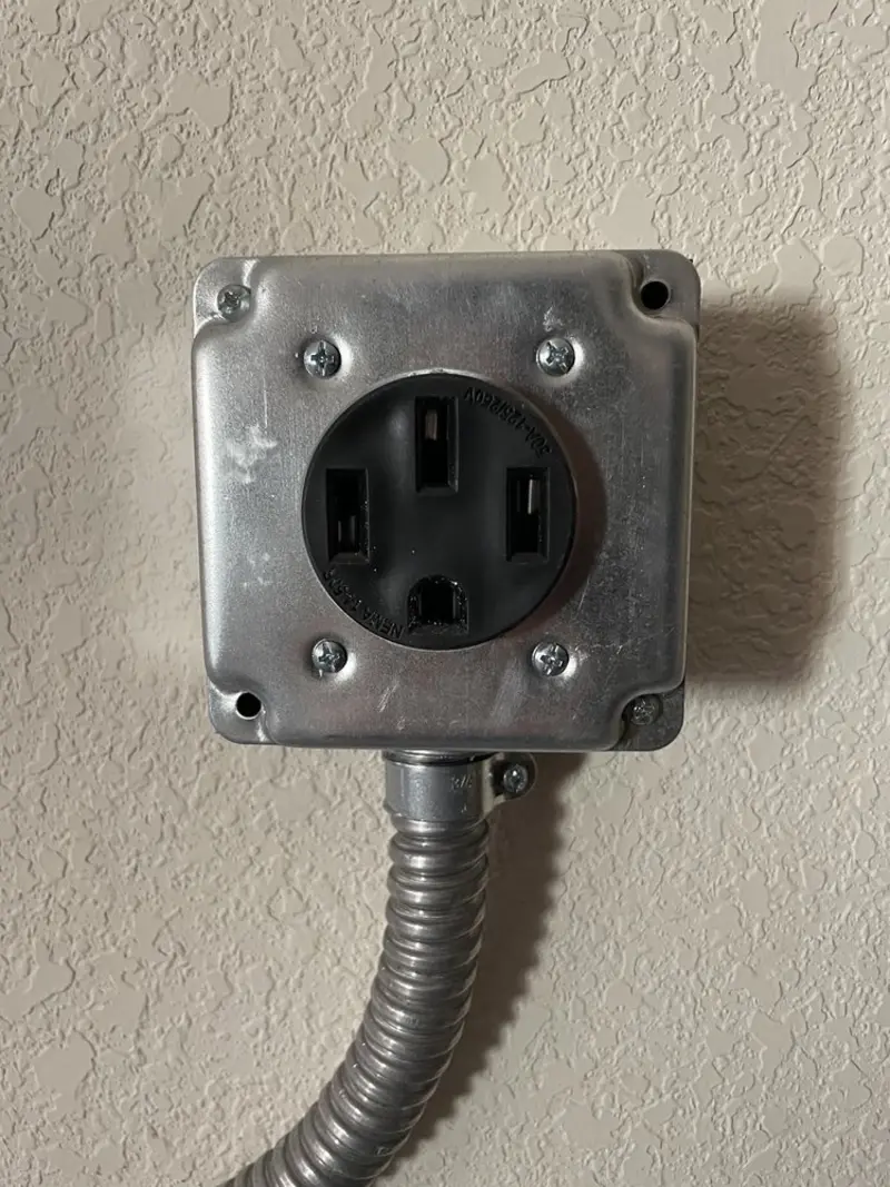 NEMA 14-50 outlet installed for Electrical Panel Upgrade in Little Chute